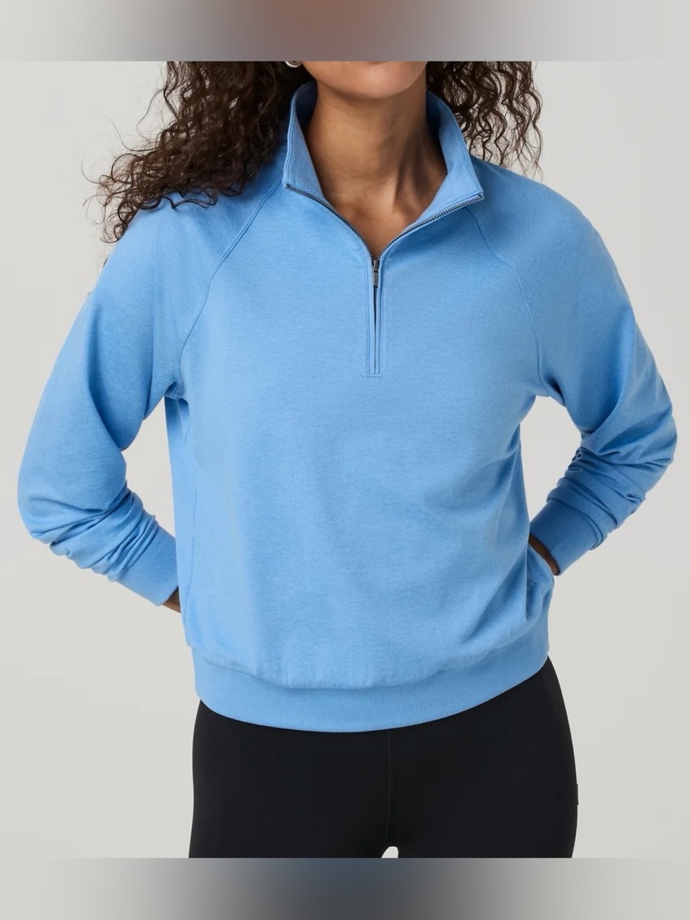 NWT Vuori Halo Half Zip in Oasis Blue Heather